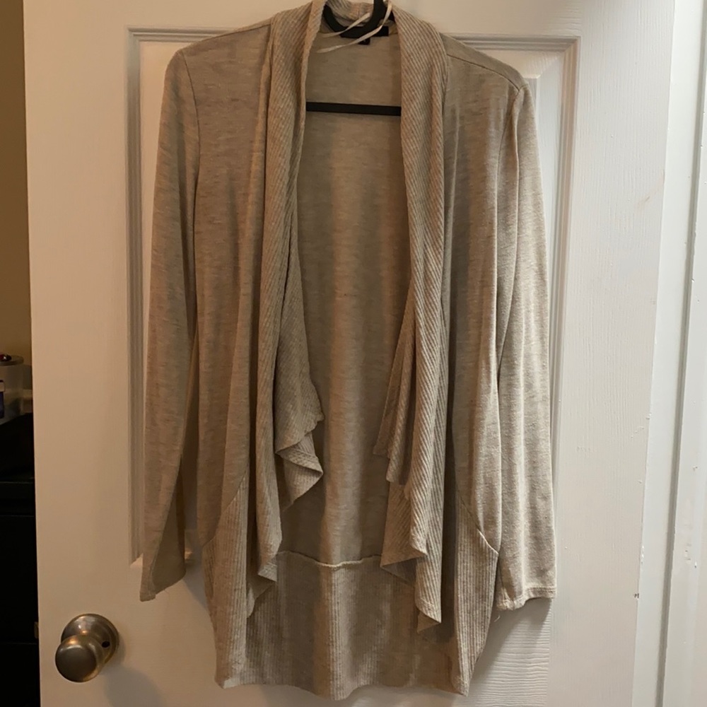Ambiance Oatmeal Drape Cardigan